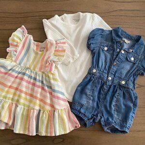 Chucky Plum Dress(6-12 M), Habitual Jumper(12 M),& Janie &Jack Onsie (12-18 M)
